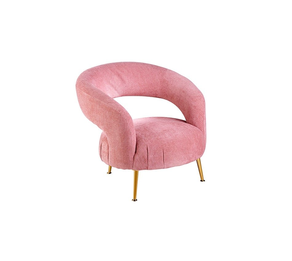 baby pink armchair